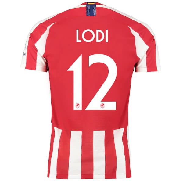 Tailandia Camiseta Atlético De Madrid NO.12 Lodi Replica Primera Ropa 2019/20 Rojo